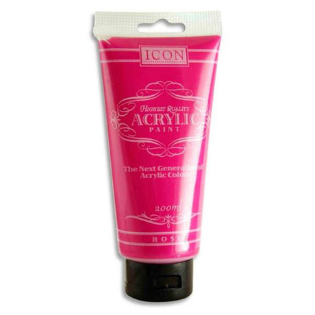 Icon Highest Quality Acrylic Paint - 200 ml - Rose-Acrylic Paints-Icon | Buy Online at Stationery Shop