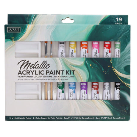 Icon Metallic Acrylic Paint Kit