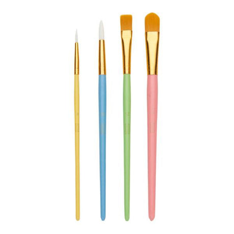 Icon Nylon Paint Brushes - Round - Pack of 4-Paint Brushes-Icon|StationeryShop.co.uk
