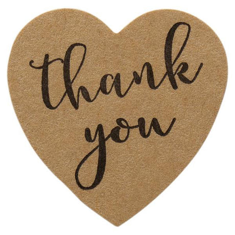 Icon Occasions Stickers Thank You - 500 pieces Brown | Stationery Shop UK