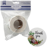 Icon Occasions Stickers Thank You - 500 pieces Floral | Stationery Shop UK