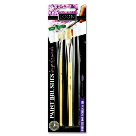 Icon Paint Brushes for Professionals - Pack of 2 | Stationery Shop UK