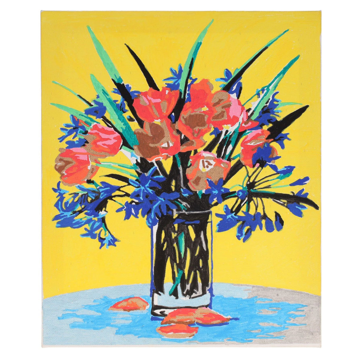 Icon Paint By Numbers Canvas - 300x250mm - Flower Vase-Colour-in Canvas-Icon | Buy Online at Stationery Shop