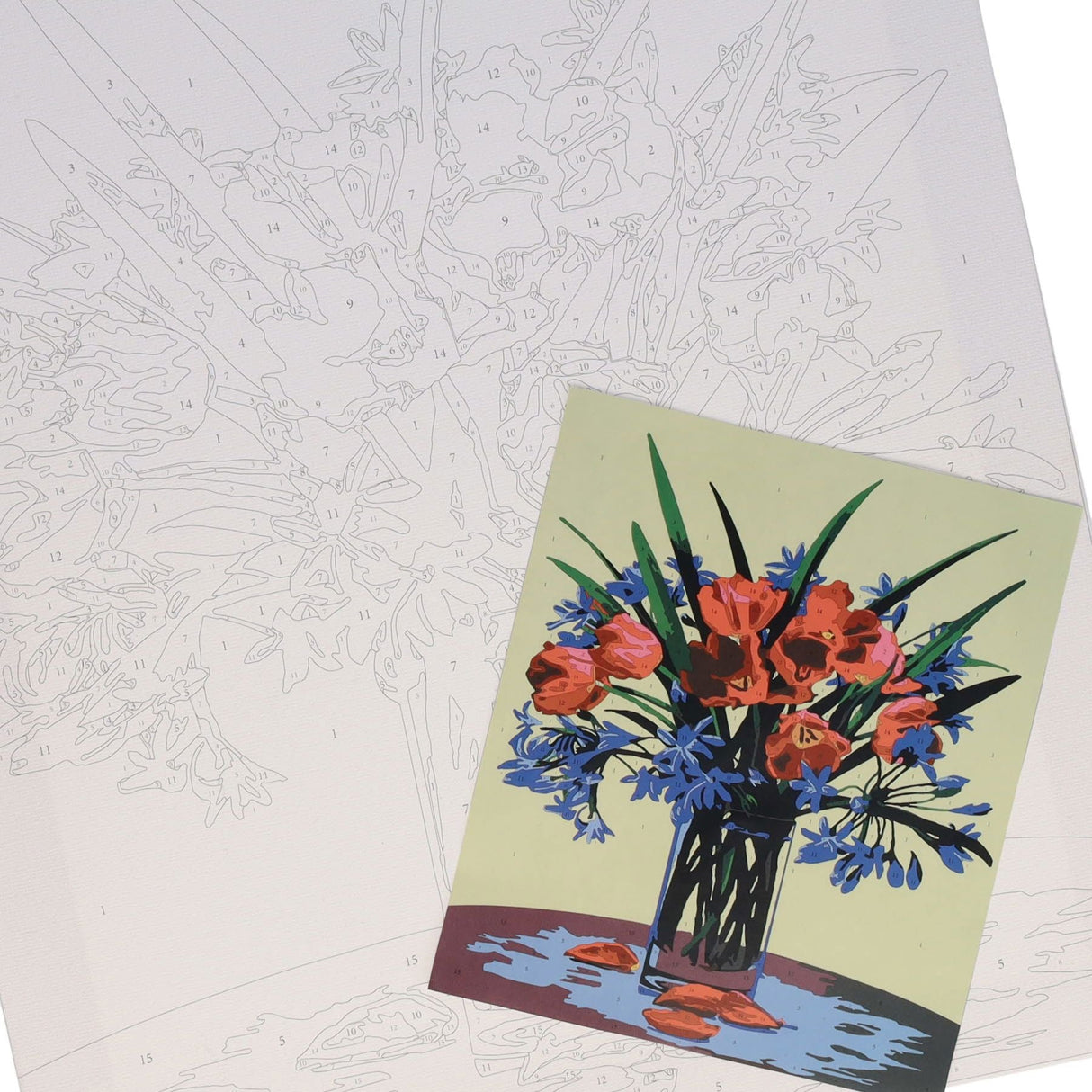 Icon Paint By Numbers Canvas - 300x250mm - Flower Vase | Stationery Shop UK