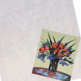 Icon Paint By Numbers Canvas - 300x250mm - Flower Vase-Colour-in Canvas-Icon|StationeryShop.co.uk