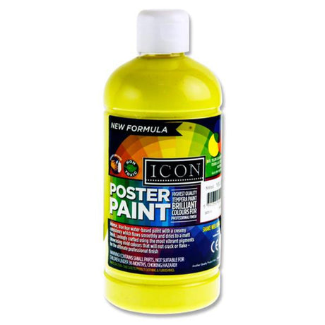 Icon Poster Paint - 500ml - Lemon Yellow | Stationery Shop UK