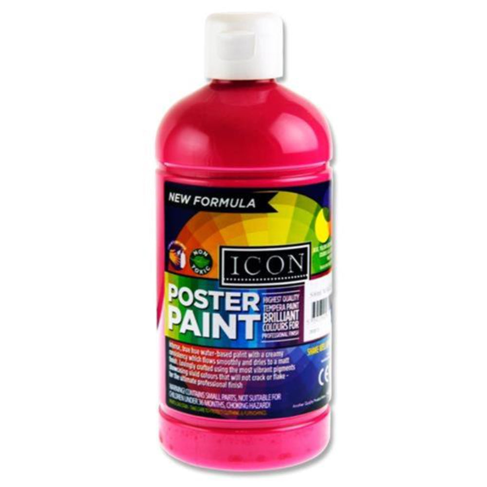 Icon Poster Paint - 500ml - Magenta-Craft Paints-Icon | Buy Online at Stationery Shop