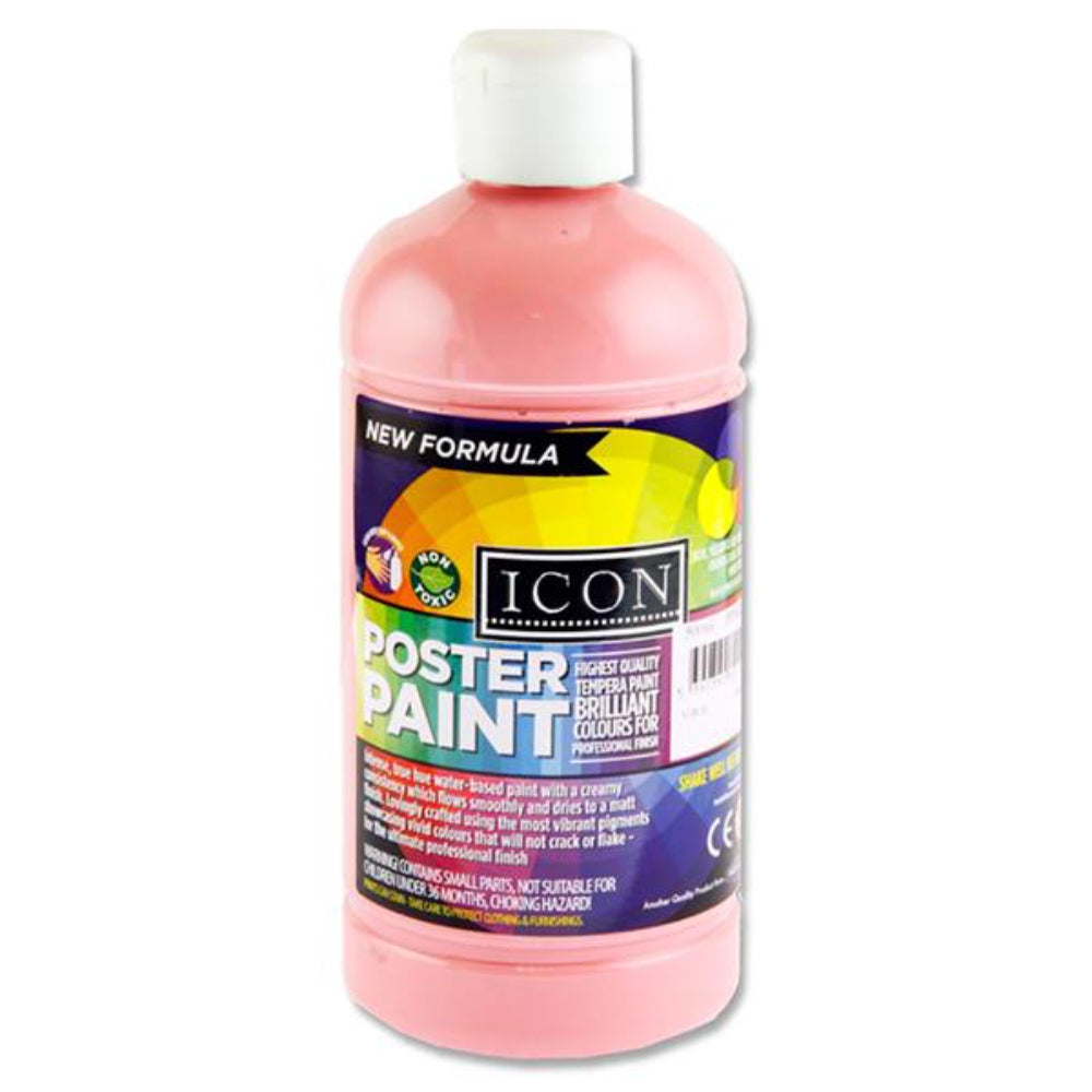 Icon Poster Paint - 500ml - Pink | Stationery Shop UK