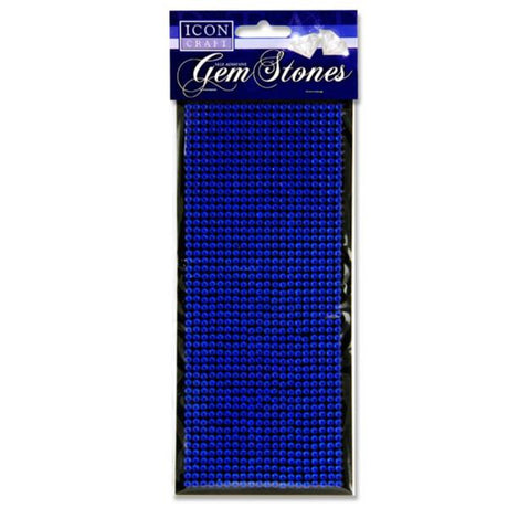 Icon Self Adhesive Gem Stones - Blue - Pack of 1000-Rhinestones & Flatbacks-Icon | Buy Online at Stationery Shop