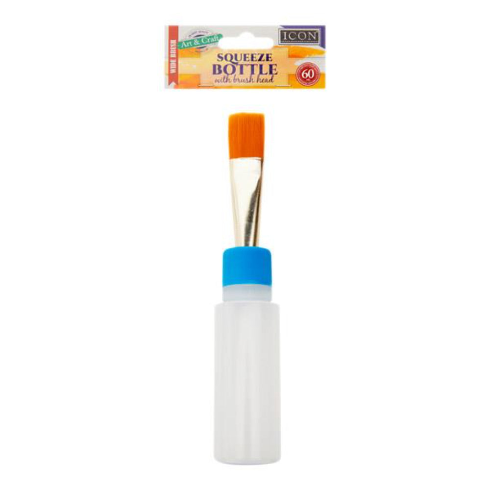 Icon Squeeze Bottle with Brush Head-Paint Brushes ,Daubers & Blenders-Icon | Buy Online at Stationery Shop