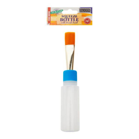 Icon Squeeze Bottle with Brush Head-Paint Brushes ,Daubers & Blenders-Icon|StationeryShop.co.uk