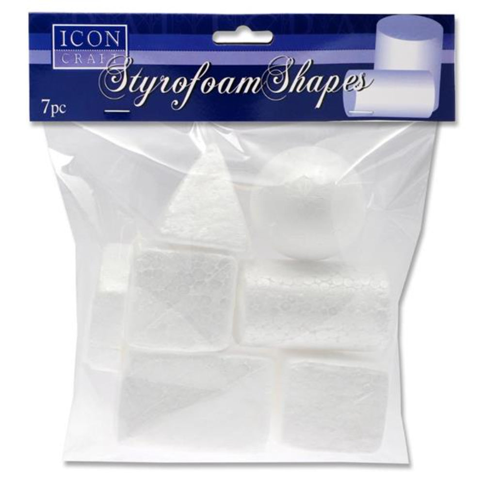 Icon Styrofoam Shapes - Various Shapes - Pack of 7-Styrofoam/Polyestyrene-Icon|StationeryShop.co.uk