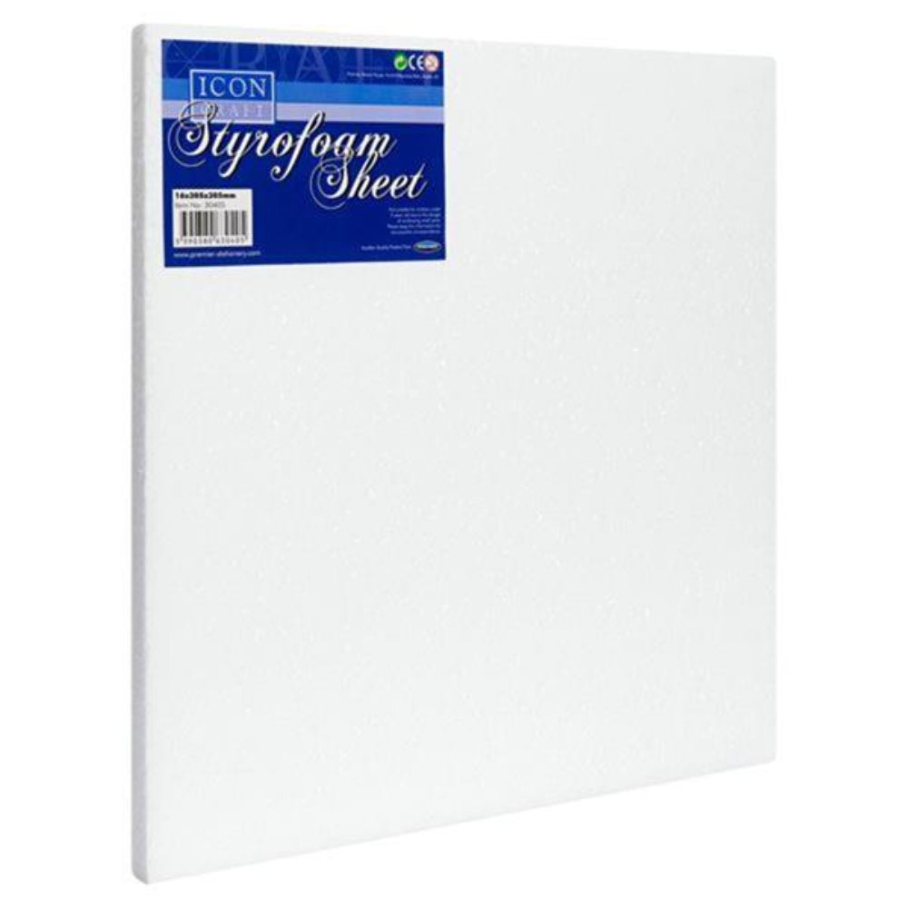 Icon Styrofoam Sheet - 16x305x305mm | Stationery Shop UK