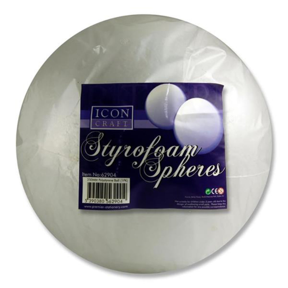 Icon Styrofoam Sphere - 250mm-Styrofoam/Polyestyrene-Icon | Buy Online at Stationery Shop