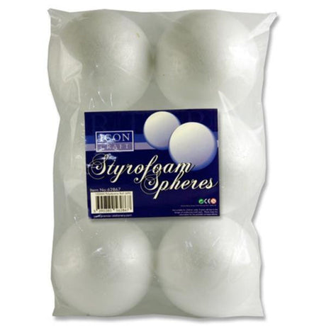 Icon Styrofoam Spheres - 100mm - Pack of 6-Styrofoam/Polyestyrene-Icon | Buy Online at Stationery Shop
