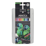 Icon Tin Colouring Pencils - Fauna - Box of 12