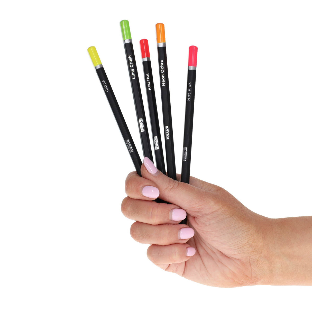 Icon Tin Colouring Pencils - Neon - Box of 12