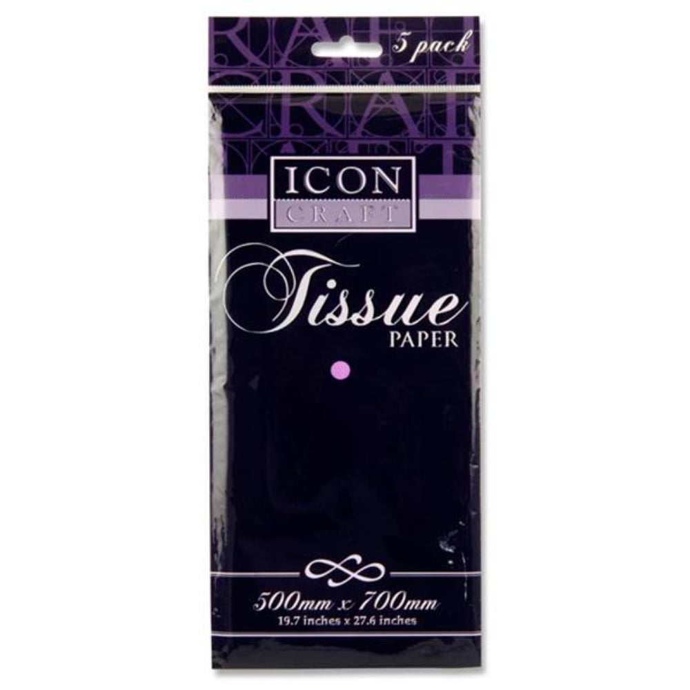 Icon Tissue Paper - 500mm x 700mm - Lilac - Pack of 5-Tissue Paper-Icon|StationeryShop.co.uk