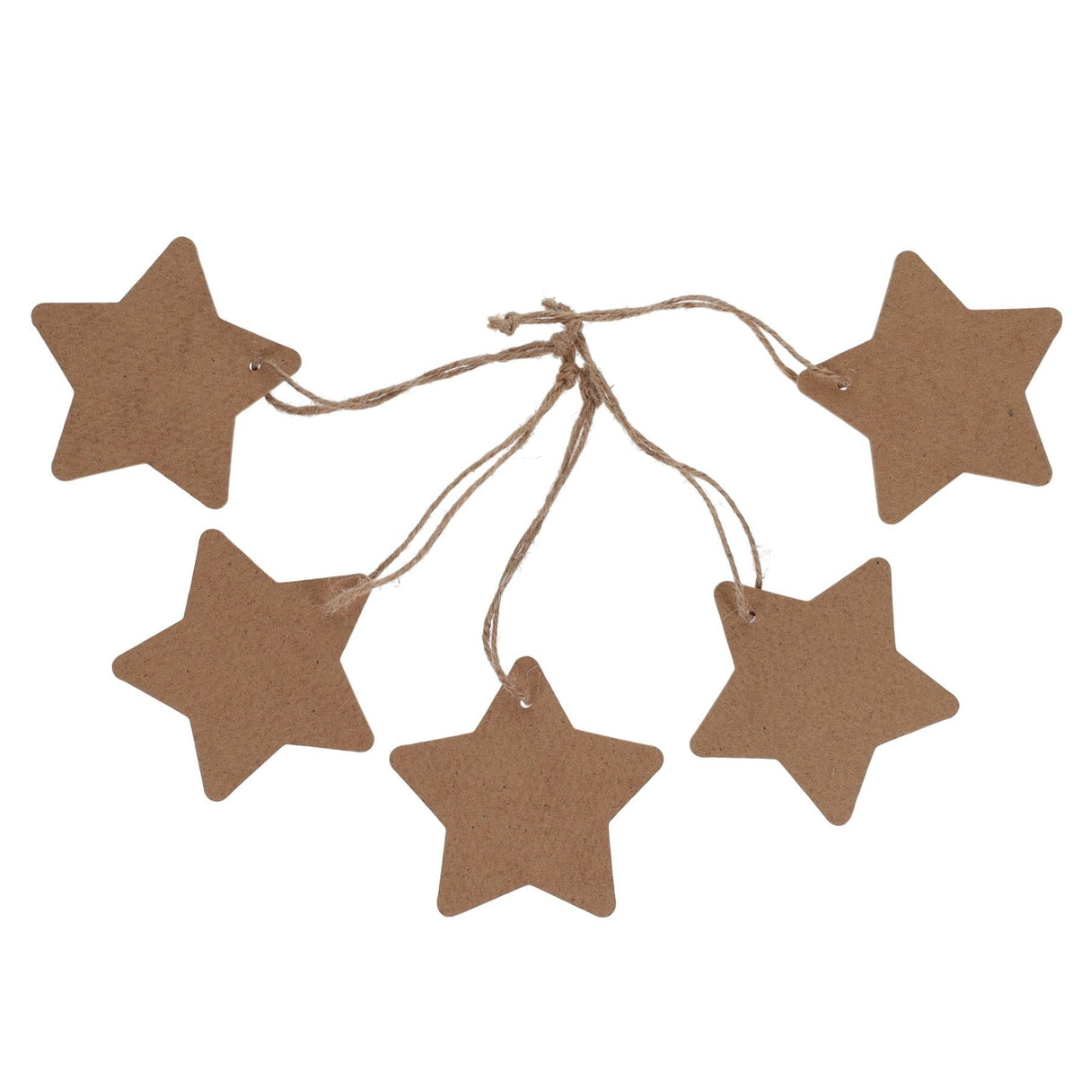Icon Wooden Festive Decor - Star - Pack of 5-Crafting Materials-Icon|StationeryShop.co.uk