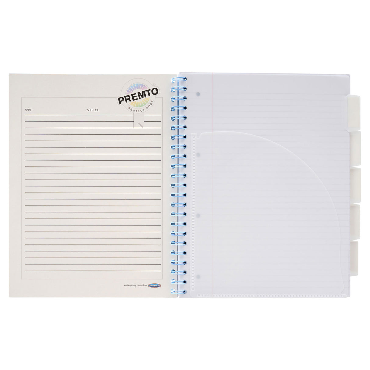 Premto Pastel A4 Wiro Project Book - 5 Subjects - 250 Pages - Papaya
