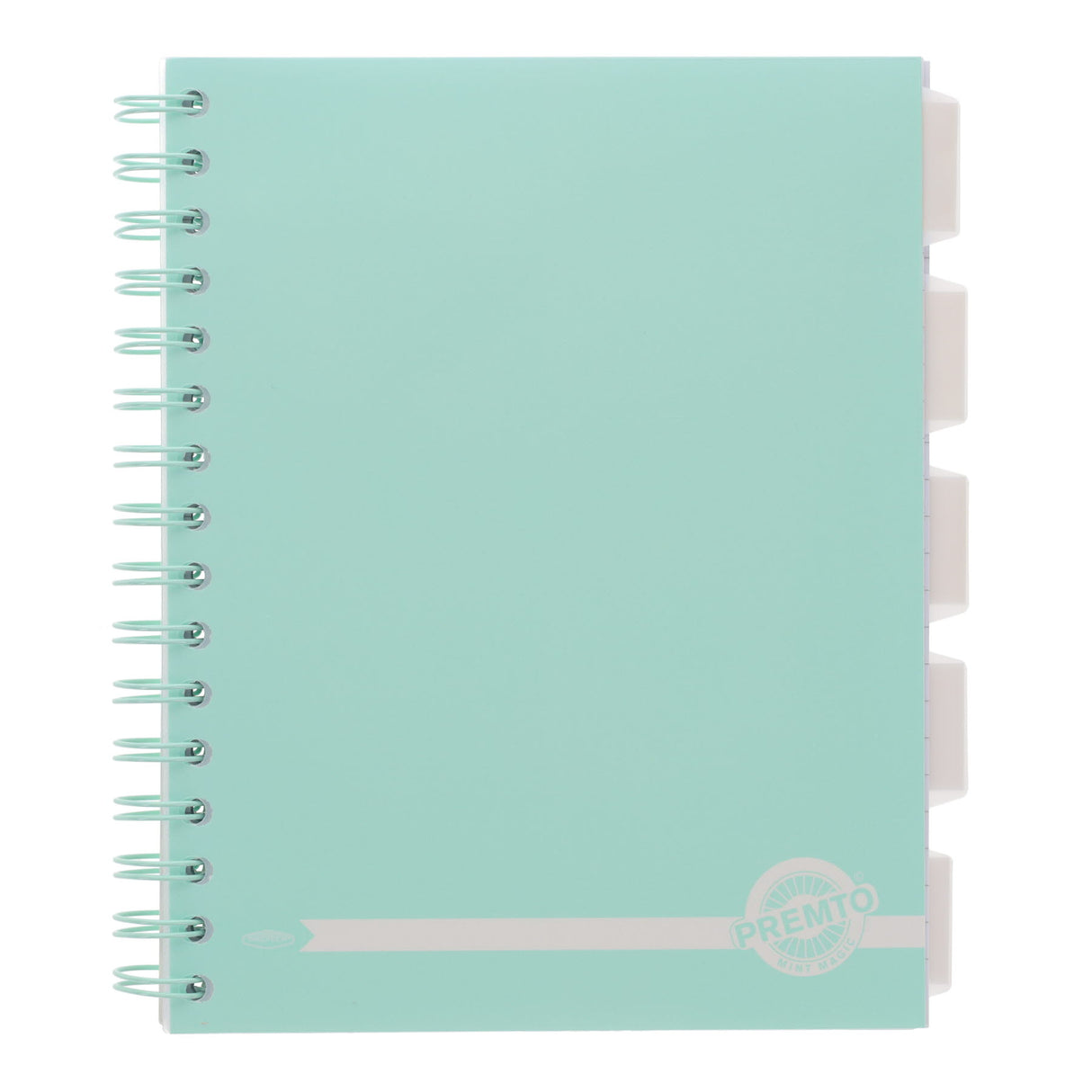 Premto Pastel A5 Wiro Project Book - 5 Subjects - 250 Pages - Mint Magic