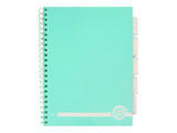 Premto Pastel A4 Wiro Project Book - 5 Subjects - 200 Pages - Mint Magic