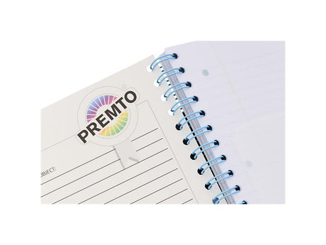Premto Pastel A4 Wiro Project Book - 5 Subjects - 200 Pages - Mint Magic