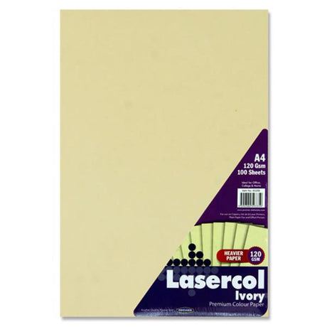 Lasercol A4 Activity Paper - 120gsm - Ivory - 100 Sheets | Stationery Shop UK