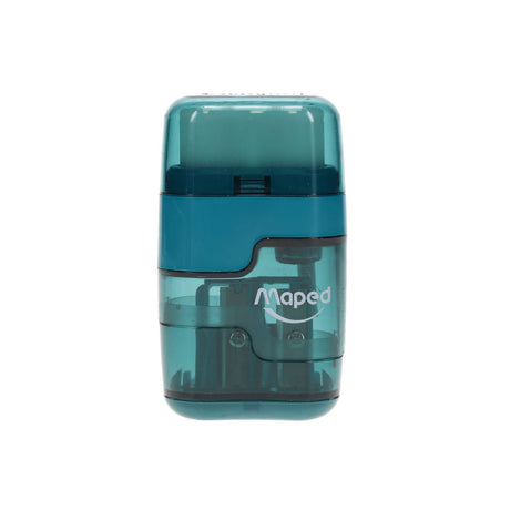 Maped Duo Connect Twin Hole Sharper & Eraser - Translucent Green
