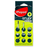 Maped Study Maths Set in Metal Tin - 8 Pieces