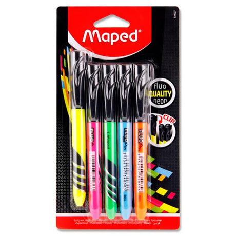 Maped Fluo'Peps Highlighter Pens - Pack of 5