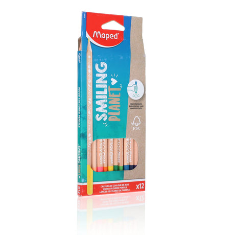 Maped Smiling Planet Colouring Pencils - Pack of 12