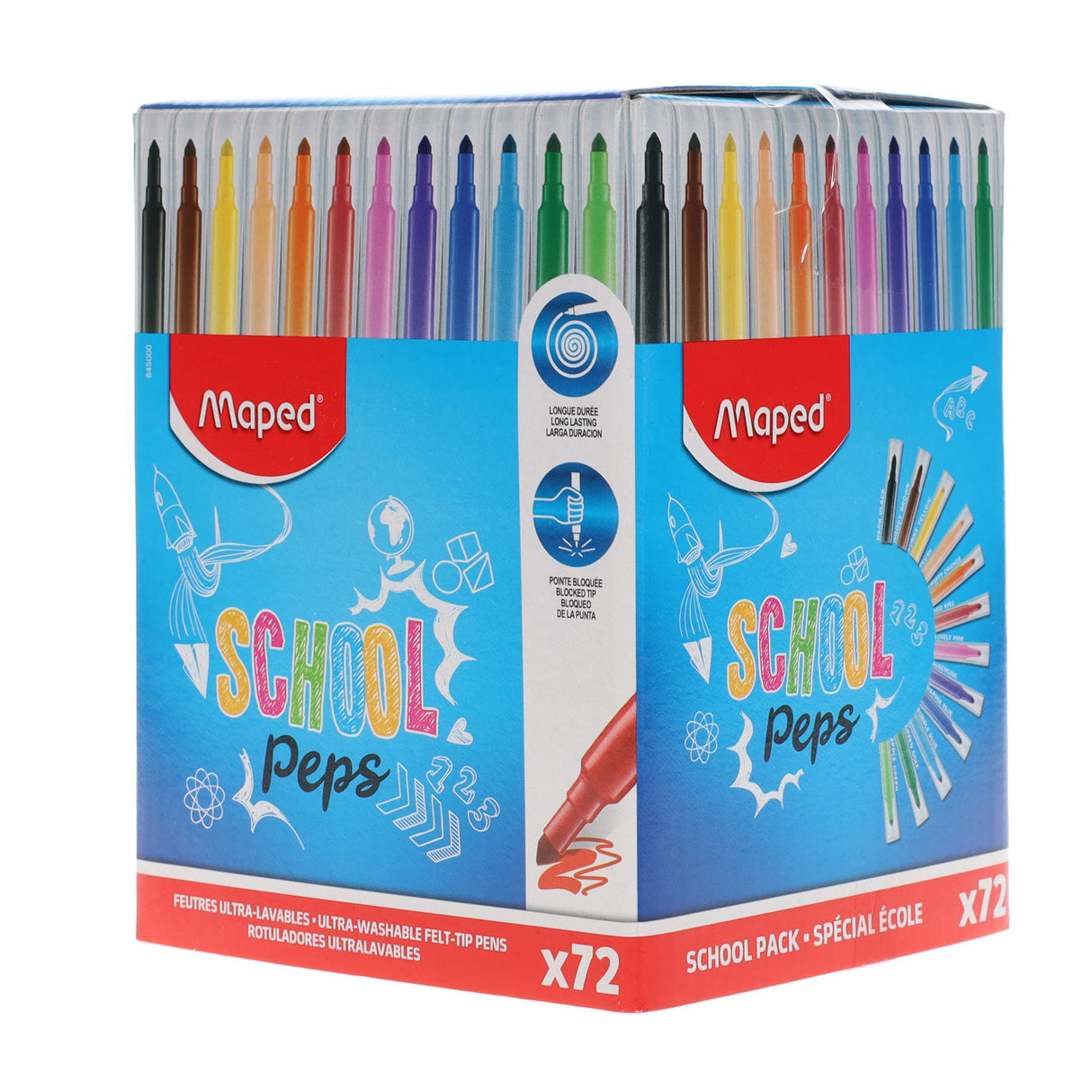 Maped Schoolpack Color'peps Long Life Colour Markers - Box of 72