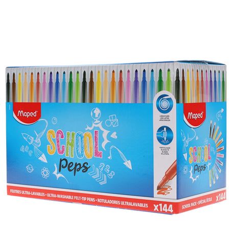 Maped Schoolpack Color'peps Washable Markers Schoolpack - Box of 144