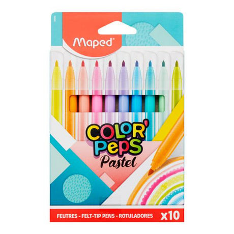 Maped Color'Peps Felt Tip Pens - Pastel - Pack of 10