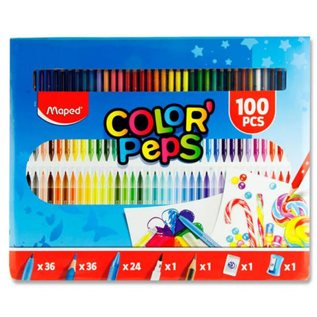 Maped Creativ Color'peps Colouring Kit - 100 Pieces | Stationery Shop UK
