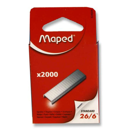 Maped 26/6 Staples - Box of 2000-Staplers & Staples-Maped|StationeryShop.co.uk