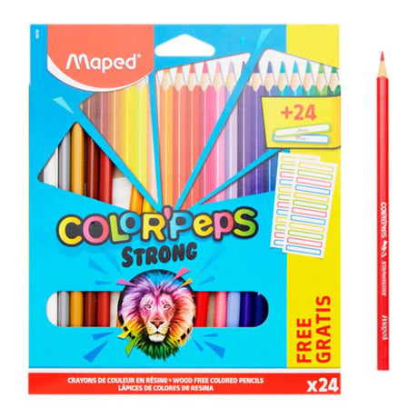 Maped Color'Peps Colouring Pencils & Labels - Pack of 24-Colouring Pencils-Maped|StationeryShop.co.uk