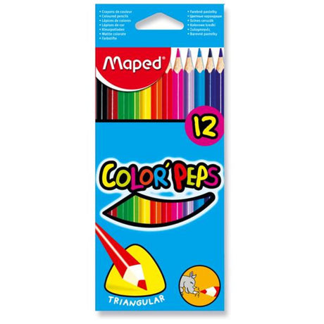 Maped Color'Peps Triangular Colouring Pencils - Pack of 12 | Stationery Shop UK