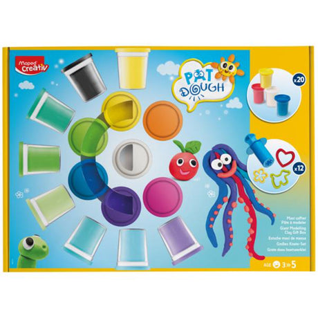 Maped Creativ Dough Maxi Set - 20 Pots-Kids Art Sets-Maped|StationeryShop.co.uk