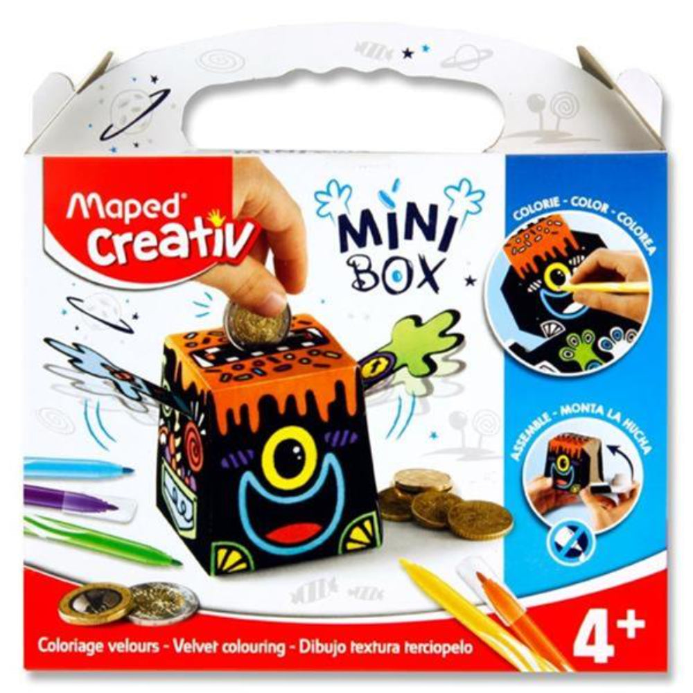Maped Creativ Mini Box - Velvet Colouring Money Box-Creative Art Sets-Maped|StationeryShop.co.uk