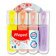 Maped Fluo'peps Pastel Highlighters - Pack of 4