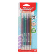 Maped Graph Hb Glitter Pencils with Eraser - Pack of 6