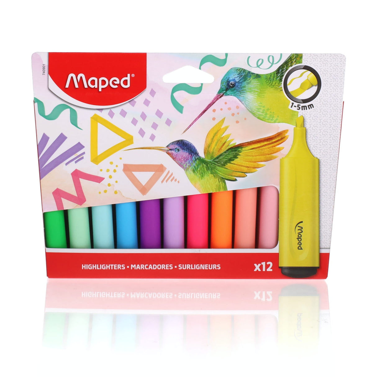 Maped Highlighters - Pack of 12-Highlighters-Maped | Buy Online at Stationery Shop