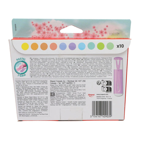 Maped Highlighters - Pastel - Pack of 10