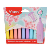 Maped Highlighters - Pastel - Pack of 10-Highlighters- Buy Online at Stationery Shop UK