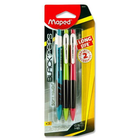 Maped Long Life 0.5mm Mechanical Pencils - Pack of 3-Pencils-Maped|StationeryShop.co.uk