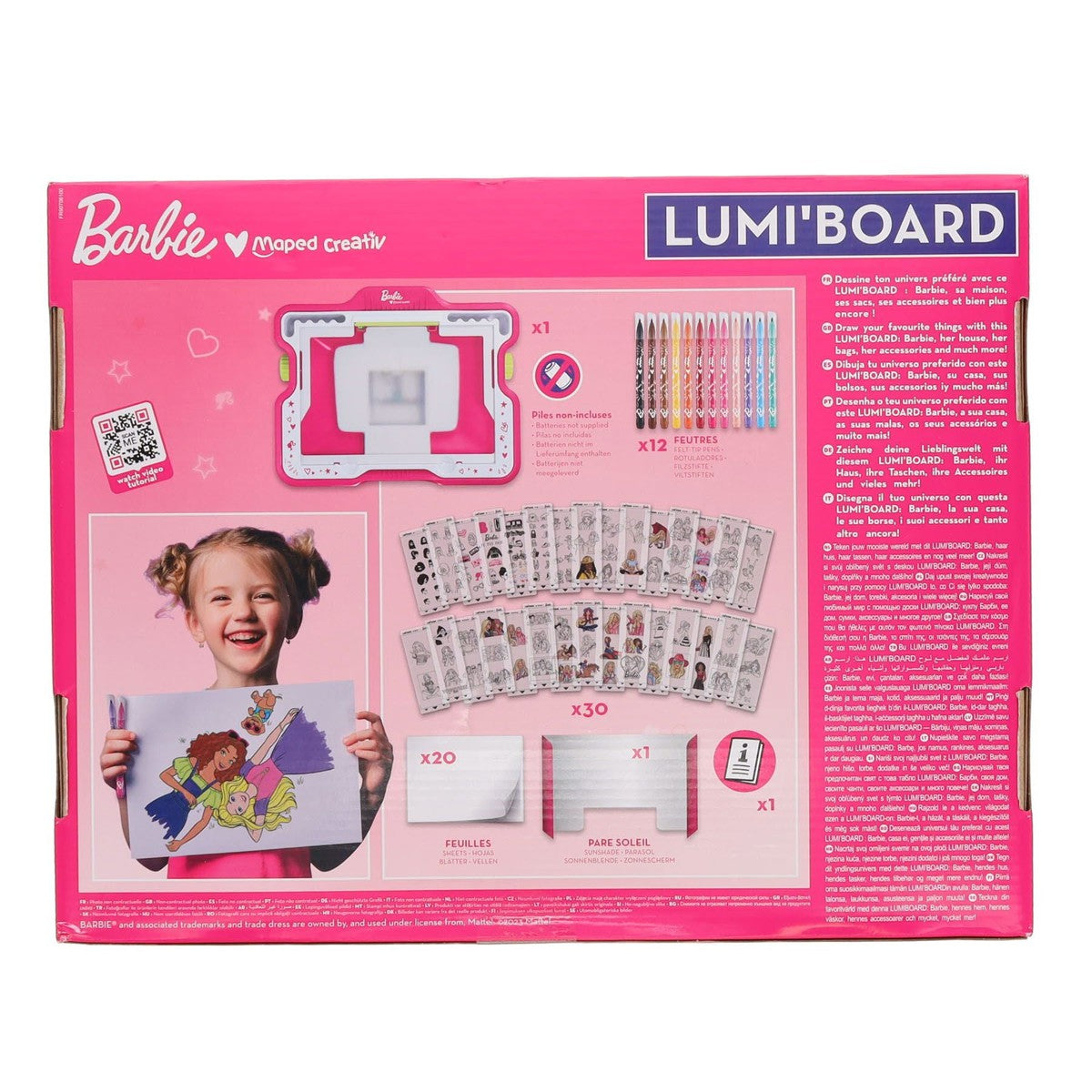 Maped Lumi Board - Barbie-Kids Art Sets-Maped|StationeryShop.co.uk