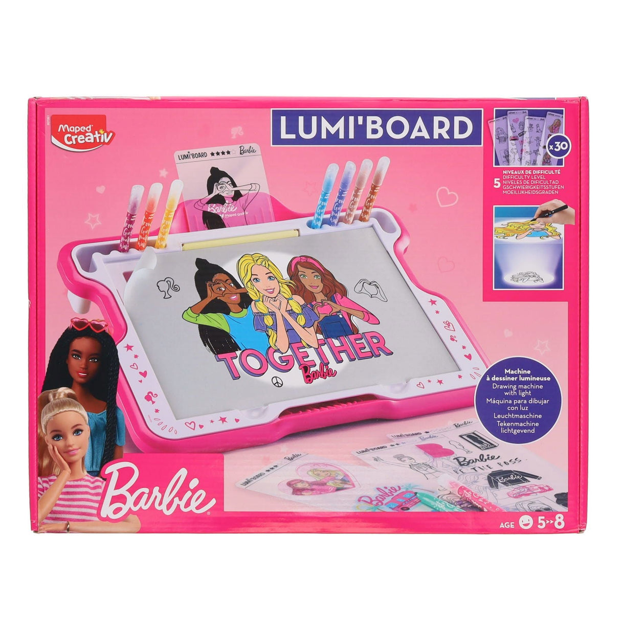 Maped Lumi Board - Barbie-Kids Art Sets-Maped|StationeryShop.co.uk
