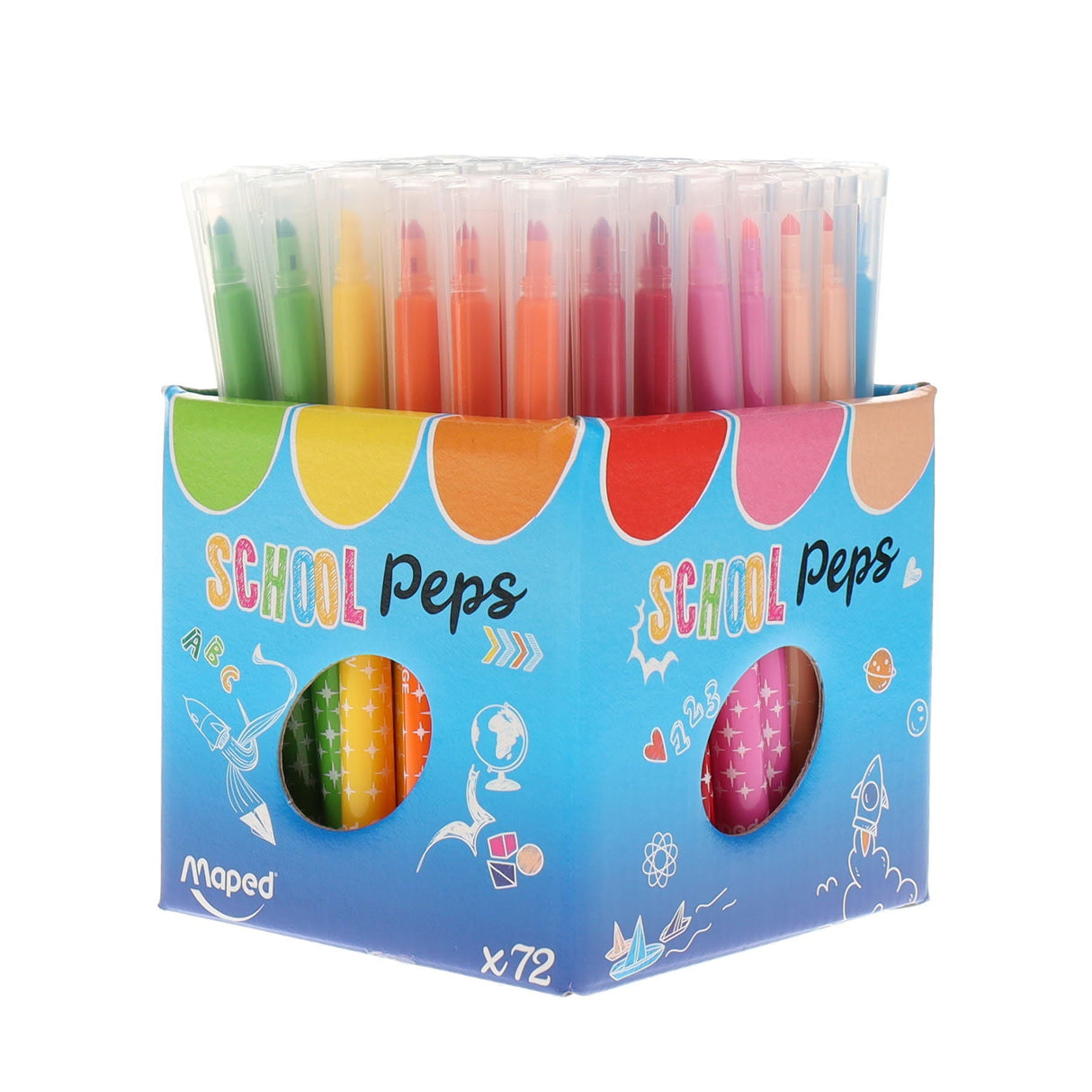 Maped Schoolpack Color'peps Long Life Colour Markers - Box of 72 | Stationery Shop UK